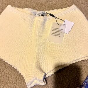 SOLID & STRIPED Cream Knit Women's Panties
